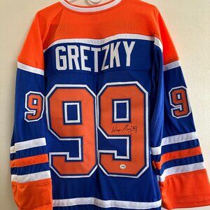 Wayne Gretzky signed Edmonton Oilers custom autographed jersey w/COA - XL - 021